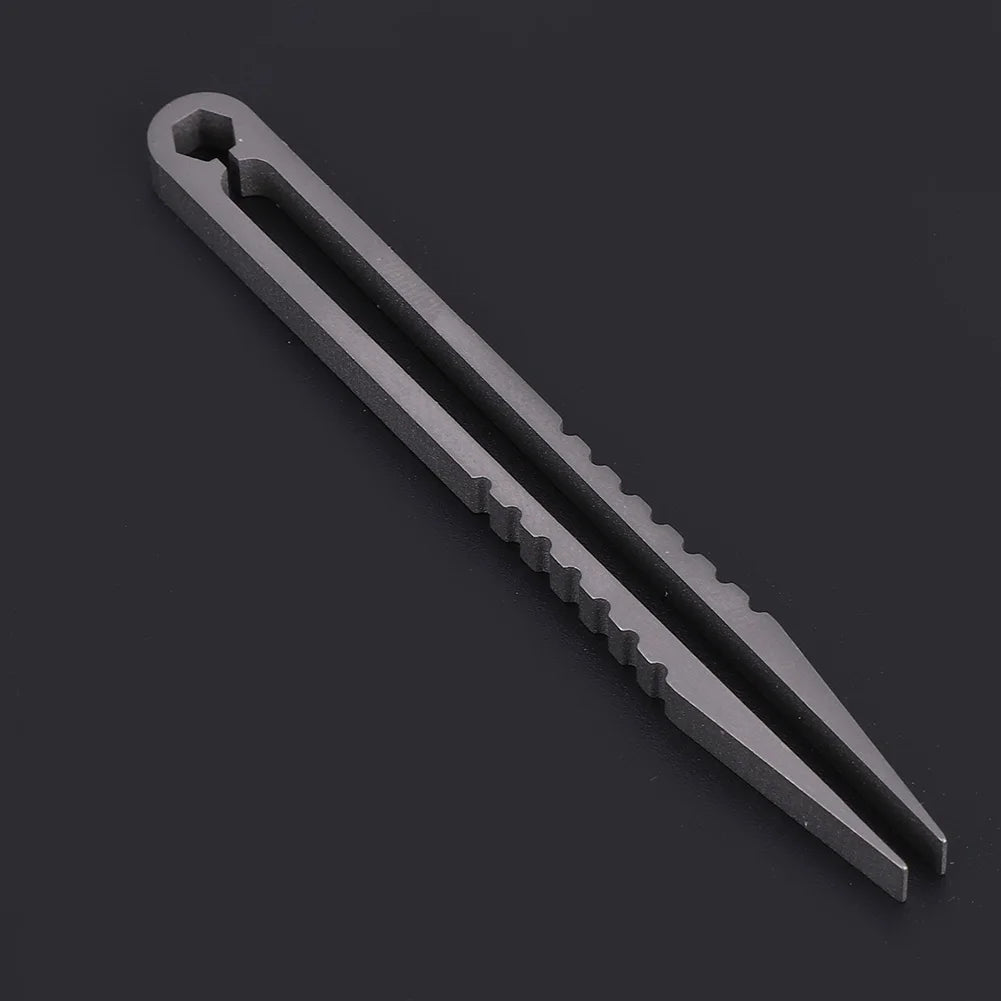 Mini Tweezers Titanium Alloy Tweezers Portable Titanium Alloy Tweezers Outdoor Survival Camping Travel Mini Tool Tweezers